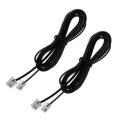 2X RJ11 6P4C Telephone Cable Cord ADSL 2 Meters. 