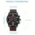 1pc Boys 12-18 Years Old New Men's WatchPointer Calendar Quartz Watch Large Dial Sports Belt Watch, Ideal choice for Gifts. 