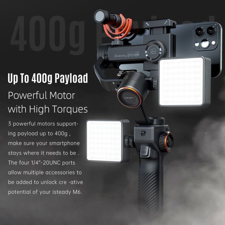 hohem%20iSteady%20M6%20Kit%203-Axis%20Smartphone%20Gimbal%20Stabilizer%20with%20AI%20Vision%20Sensor%20and%20Fill%20Light%20Module%20-%20#2%20-%20Image%204