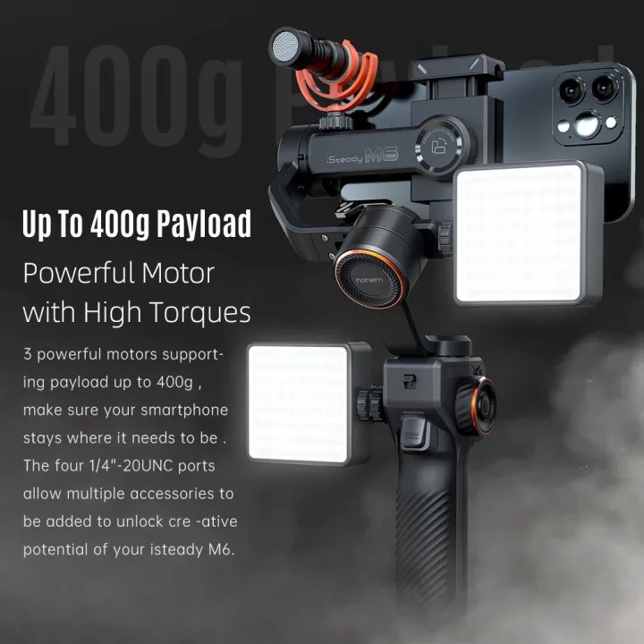 hohem%20iSteady%20M6%20Kit%203-Axis%20Smartphone%20Gimbal%20Stabilizer%20with%20AI%20Vision%20Sensor%20and%20Fill%20Light%20Module-#2%20-%20Image%204