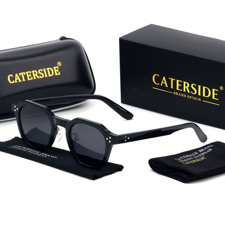 Catersize Retro Polarized Men Sunglasses TR90 Frame Fashion Women Sun Glasses Outdoor High Quality Travel UV400 Eyewear Gift