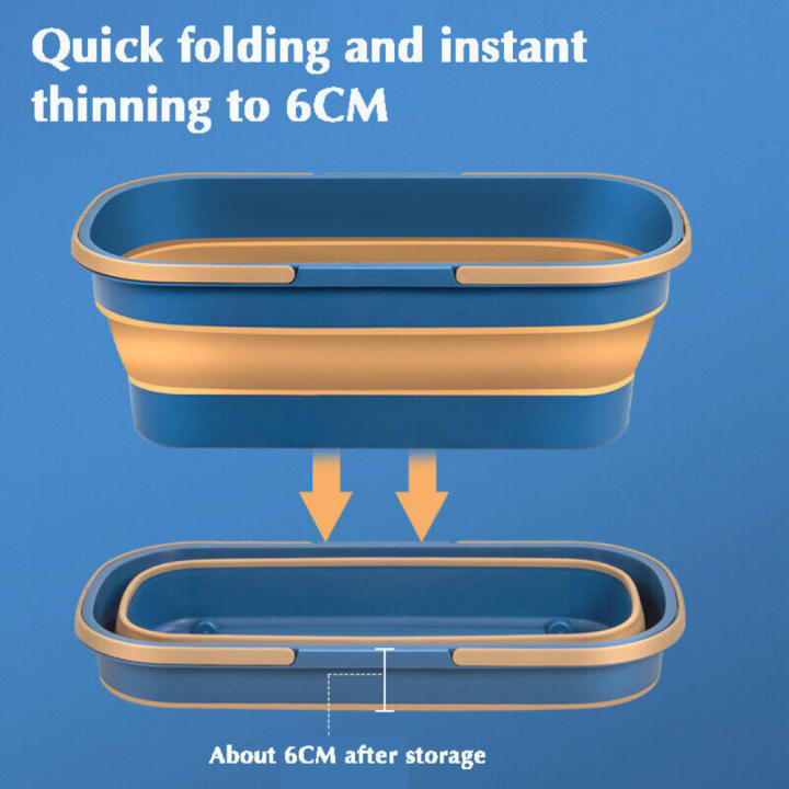 Eco-Friendly Household Folding Bucket Adjustable Large Capacity Durable Portable Folding Bucket Multifunctional Easy Storage Outdoor Portable Mop Bucket for Household Commercial Janitorial Deep Cleaning Floor Maintenance