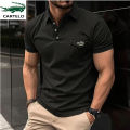 Summer New Men's Lapel Anti-pillin Polo Shirt Embroidered Short Sleeve Casual Business Fashion Slim Fit Polo Shirt for Men. 