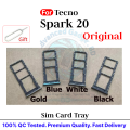 For Tecno Spark 20 SIM Card Tray Holder with Sim Ejector Pin Replacement Parts. 