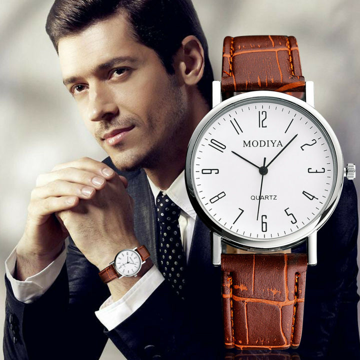 Men's Large Dial Original Quartz Watches Minimalism Stainless Steel Formal Automatic Watch Business Accessory