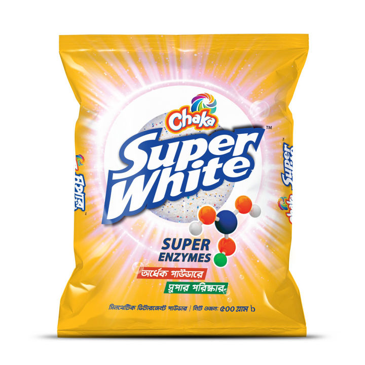 Chaka Super White Premium Detergent Powder - 500g