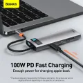 Baseus USB Type C HUB USB C to HDMI-compatible RJ45 SD Reader PD 100W Charger USB 3.0 HUB For MacBook Pro Dock Station Splitter. 