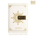 【Fashion】Vint-age Journal Diary with Lock B6 PU Retro Notebook 3-Digit Combination Private Journal Line Pages Writing Gift for Boy.