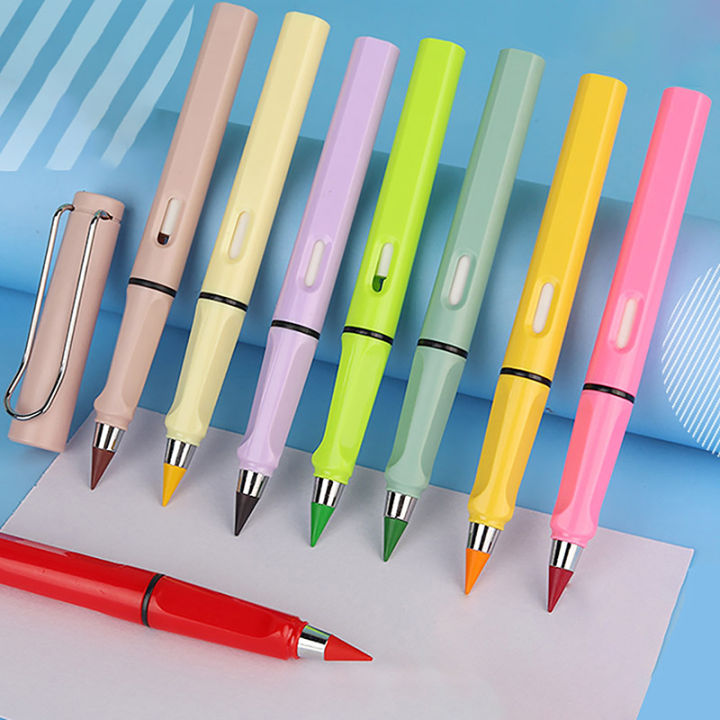 Colorful Eternal Pencil 2B Art Sketch Painting Unlimited Writing Pencils Magic Erasable Refills School Supplies