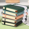A7 Mini Color Notebook with Strap Pocket Small Horizontal Notebook Office Bookkeeping. 
