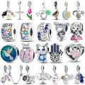 925 Silver Charms Travel Sunflower Lucky Fit Originales Pandora Bracelet Making For Dangle Pendant DIY. 