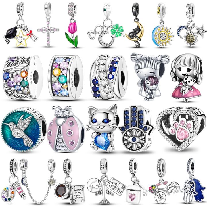 925%20Silver%20Charms%20Travel%20Sunflower%20Lucky%20Fit%20Originales%20Pandora%20Bracelet%20Making%20For%20Dangle%20Pendant%20DIY%20-%20Image%202