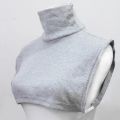 Womens Muslim Modal Turtleneck Collar Islamic Hijab Extensions Solid Color Mock Neck Cover Half Top Blouse Detachable Hijab.