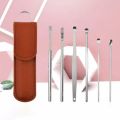 6pcs Stainless Steel Ear Pick Cleaner Ear wax Remover with Storage Box. 