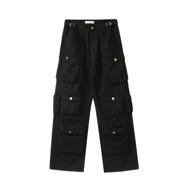 Pocket%20Solid%20Color%20Cargo%20Pants%20Women's%20Y2K%20Street%20Retro%20Loose%20Wide-Leg%20Overalls%20Couple%20Casual%20Joker%20Mopping%20Jeans%20Pants%20Women%20-%20Image%207
