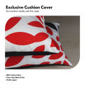 Exclusive Cushion Cover, (Red,Black,Ash) 20"x12", Only Cover. 