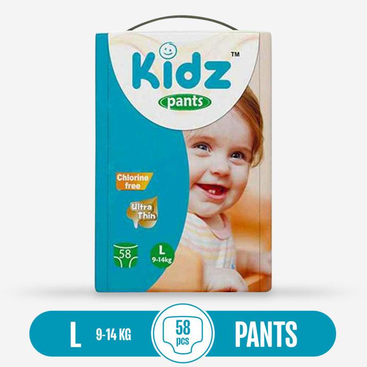 Kidz Pant Baby Diaper L (9-14 kg)58 pcs