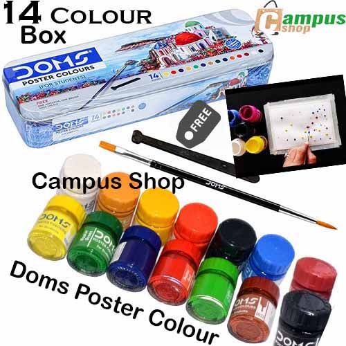 DOMS Poster Colour 6/12/14 color box Paint for artists