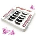 Magnetic liquid Eyeliner And Magnetic False Eyelashes No Glue Natural Lasting Handmade Eyelash Makeup Tool Set TSLM1. 