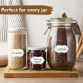 24 Pcs Waterproof Vinyl Stickers for Mason Jars Glass Bottles Decals Craft Kitchen Jar Labels Stickers with Black Marker. 