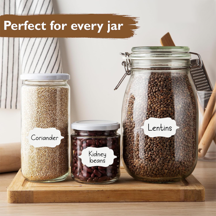 24%20Pcs%20Waterproof%20Vinyl%20Stickers%20for%20Mason%20Jars%20Glass%20Bottles%20Decals%20Craft%20Kitchen%20Jar%20Labels%20Stickers%20with%20Black%20Marker%20-%20Image%202