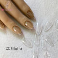 XS XXS Short False Nail Tips Soft Gel X Capsule Press On Almond Full Cover Artificial Nails 240pcs/bag.