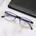 Anti-Blue Light Myopia Glasses Finished Business Men Women Metal Square Prescription Eyeglasses Diopter 0 -0.5 To -6.0 Oculos. 
