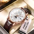 POEDAGAR Luxury Wristwatch For Men Waterproof Luminous Chronograph Date Man Watch Leather Men's Quartz Watches Sports Male Clock.