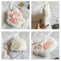 Cute Bear Paw Girls Chain Zipper Shoulder Bag Lovely Children's Soft Plush Coin Purse Baby Boys Accessories Small Crossbody Bags.