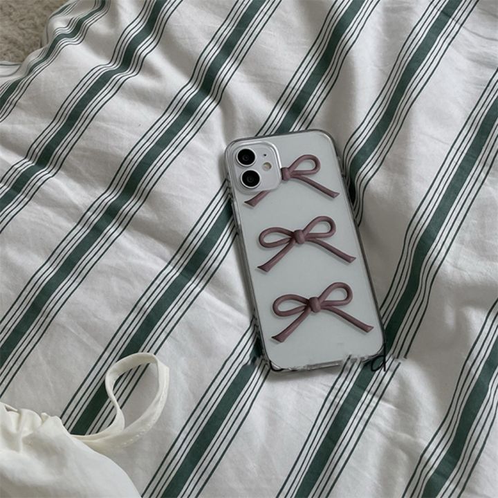 Korean%20Cute%20Pink%20Bow%20Transparent%20Phone%20Case%20For%20iPhone%2015%2014%2013%2012%2011%20Pro%20Max%20X%20XS%20XR%207%208%20Plus%20SE%203%20Shockproof%20Soft%20Cover%20Funda%20Vnce%20-%20Image%204
