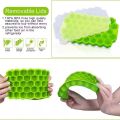 37 Cavity Silicone Ice Cube Tray BPA Free Honeycomb Design Flexible & Easy Release Ideal for Freezer Baby Food and Cocktails. 