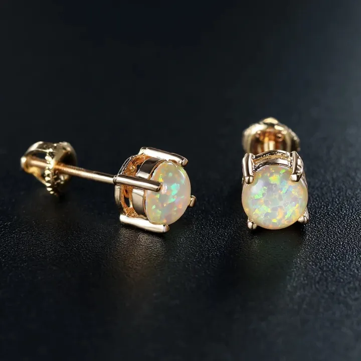 6mm%20Cute%20Round%20Fire%20Opal%20Stud%20Earrings%20for%20Women%20Gold%20Color%20Classic%204%20Claws%20Helix%20Screwing%20Girls'%20Earrings%20Birthstone%20Jewelry%20-%20Image%205