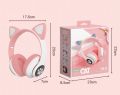 New STN-28 Cat Ear Over-Ear Bluetooth Headset Flashing Luminous 5.0 Wireless Sports Leisure Card Folding. 