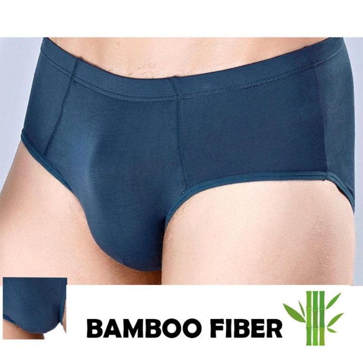 Breathable Bamboo Fiber Men Underwear For Big Plus Size Solid
