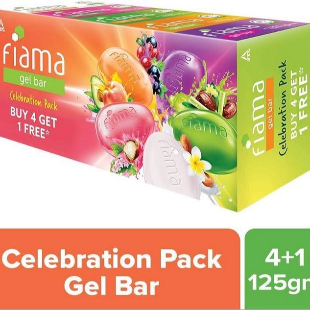 Fiama Gel Bar Buy 4 Get 1 Free Soap Indian - 625G INDIAN