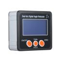 Dual Axis Digital Angle Protractor with Backlight IP65 Waterproof Aluminum Alloy Shell 4*90° Measuring Range Digital Inclinometer.