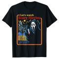 Lets Watch Scary Movies Scream Horror Halloween T-Shirt Gothic Tee Tops. 
