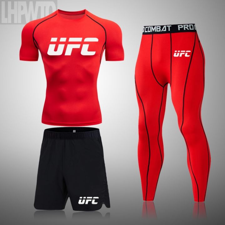 Men's%20Running%20Suit%20Brand%20Tracksuit%20Quick%20Dry%20T-Shirt%20Compression%20Basketball%20Leggings%20Rash%20Gard%20MMA%20Summer%20Short%20Sleeve%20Top%20New%20-%20Image%204