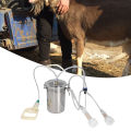 Manual Milking Machine 2000ml Effort Saving Control Stainless Steel Bottle Portable Milking Kit for Milk Plant Farm. 