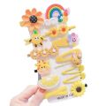 14 Pcs a Set Girls Cute cartoon Sweet Hair Clip Rainbow Fruit Cute Cartoon Hair Bands Lovely Hair Accessories Headwear Hairpins. 