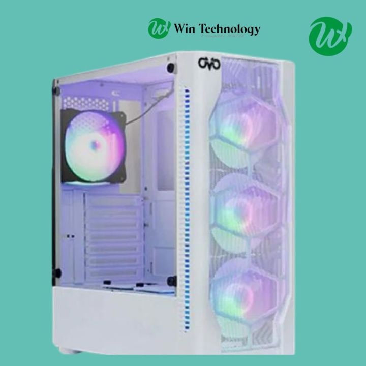 OVO E-335DW RGB White Gaming Casing