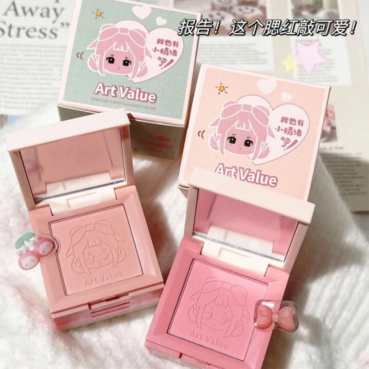 Art%20Value%20Embossed%20Mood%20Blush%20Natural%20Wear%20Brightening%20Matte%20Contour%20Nude%20Makeup%20Rouge%20Girl%20Setting%20Powder%20-%20Image%204