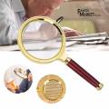 Handheld magnifying lamp High Definition Magnifying Glass for Reading Jewelry90mm. 