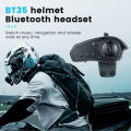Motorcycle Helmet Headset Bt35 Bluetooth-compatible 5.0 800mah Battery Hands-free Wireless Headphones Waterproof. 