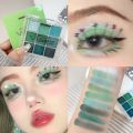 Pearlescent Blue Purple Eyeshadow Palette Nine-color Matte Glitter Waterproof Shiny Green Eye Shadow Korean Eyes Makeup Cosmetic. 