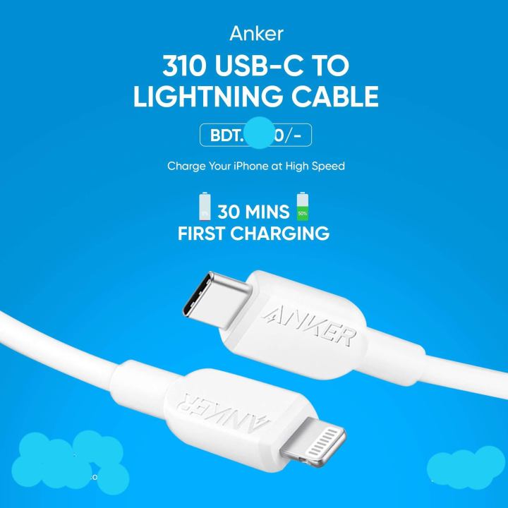Anker 310 A81A1 Fast Charging Cable For x xs xs MAX 11 12