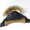 New Men Winter Fleece Jacket Thick Warm Hooded Fur Collar Coat Solid Color Outerwear Mens Clothing. 