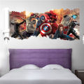 3D vivid Avengers wall stickers living room bedroom wall decoration Marvel movie poster wall stickers for kids rooms. 