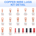 240Pcs Copper Wire Lugs Battery Terminals Battery Cable Ends.