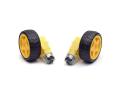 Smart Robot Car Dual Shaft Gear Motor With Tire Wheel (2 set). 